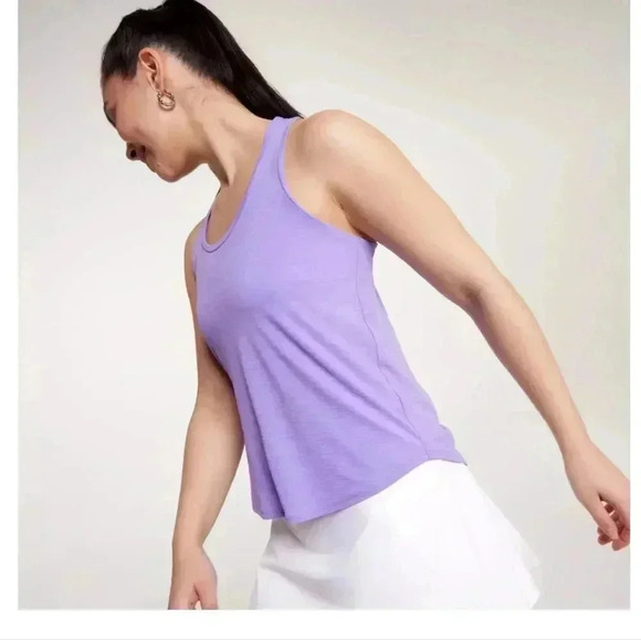 NWT Calia Women's Twist Back Tank Top Sleeveless Heathered Purple Size Medium - Picture 4 of 6